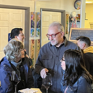 Paul talking to customers at Bonacquisti Wine 